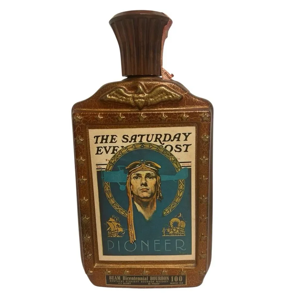 Vintage Jim Beam Decanter 1976 Bicentennial Ceramic Bar Display Collectible